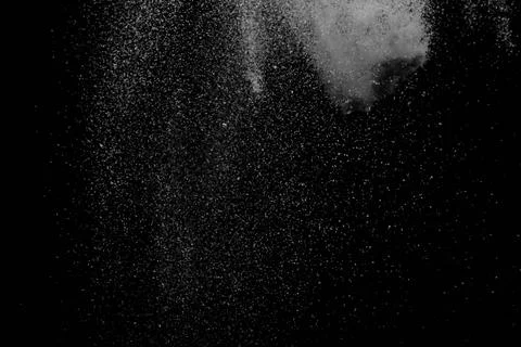 The falling white snow on a black background Stock Illustration