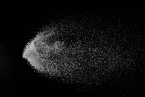 The falling white snow on a black background Stock Illustration