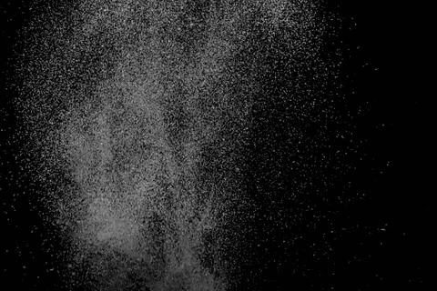 The falling white snow on a black background Stock Illustration