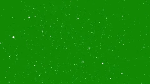 Falling White Snow Particles on Green Screen Background for Chroma Key Stock Footage 323505588