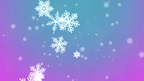 Falling white snowflakes and round glitters on blue night sky Stock-Footage 245528080