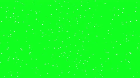 Falling White Snowflakes Particles Animation on Green Screen Background Stock Footage 221129409