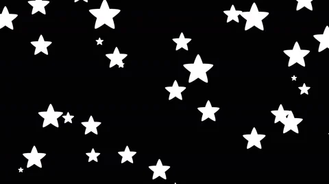 Falling white Star cartoon over black background Stock Footage 68842716