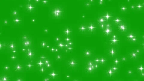 Falling white star shapes with soft glowing effects on a green screen. Stock Footage 317492745