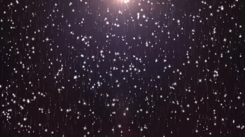 Falling white stars particles Stock Footage
