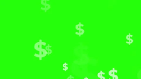 Falling white US dollar symbols on green screen background, money raining from Stock-Footage 314797964