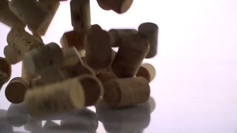 Falling wine corks Stock Footage 77076658