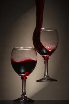 Falling wine Stock Photos