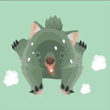 Falling Wombat Stock-Illustration