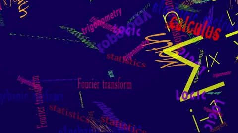 Falling Words Math Stock Footage 46516740