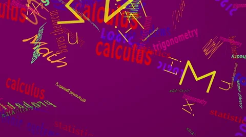 Falling Words Math Stock Footage 46517666