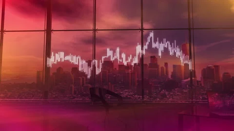 Falling yen quotes on the background of a laptop in the office. Stock Footage 248568960