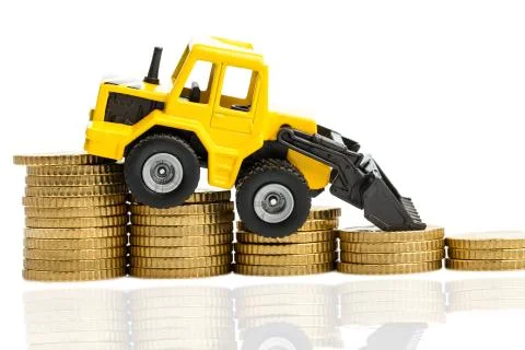 Falling yields in the construction industry Stock Photos