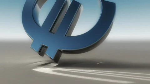 FallingEuro Stock Footage 760248