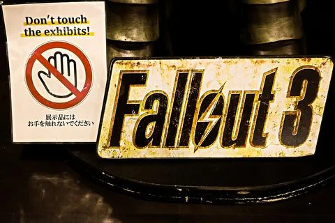 Fallout 3 Display inside Fallout Boy Exhibition held Stock Photos