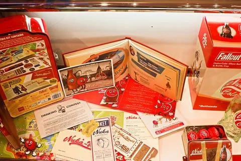 Fallout 3 Display inside Fallout Boy Exhibition held Fotos Stock