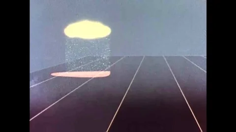 Fallout patterns from the Bikini nuclear blast Video stock 102906435