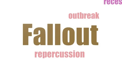 Fallout Tag Cloud Animated Isolated Stock Footage 107249463