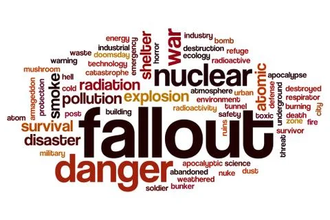 Fallout word cloud Stock Illustration