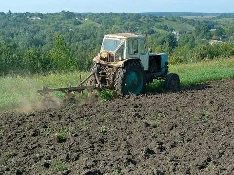 Fallow plowing Stock Photos