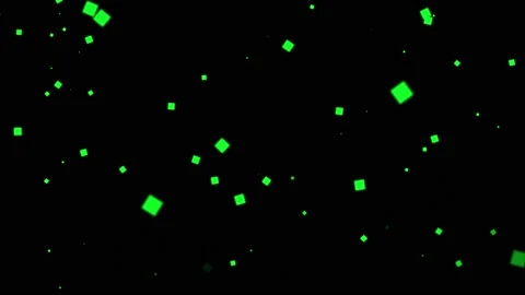 Fallowing green glow dots on black screen Stock Footage 218581089