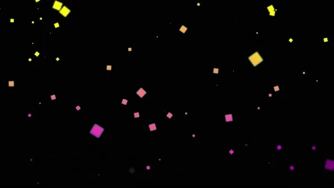 Fallowing multicolor glow dots on black screen Stock Footage 218581560