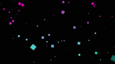 Fallowing multicolor glow dots on black screen Video stock 218581617