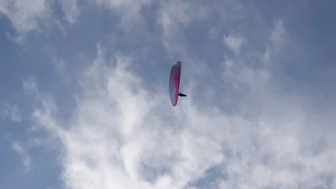 Fallowing Parasailer At The Sky 스톡 동영상 245827081