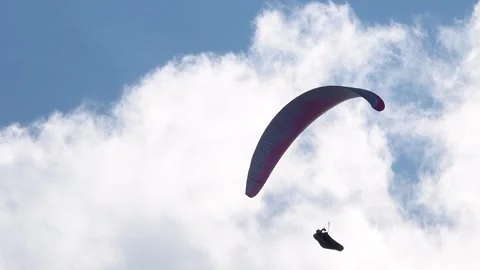 Fallowing Parasailer At The Sky Vidéo 245827600