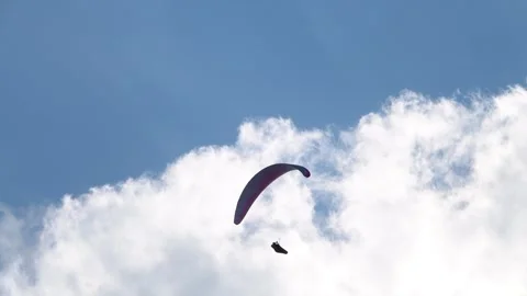 Fallowing Parasailer At The Sky Vidéo 245829017