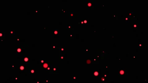 Fallowing red glow dots on black screen Stock Footage 218581643