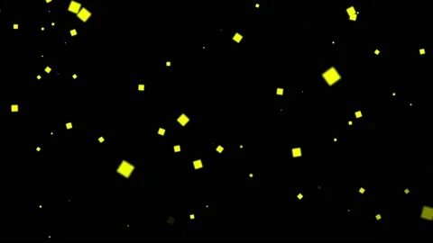 Fallowing yellow glow dots on black screen Stock Footage 218581093