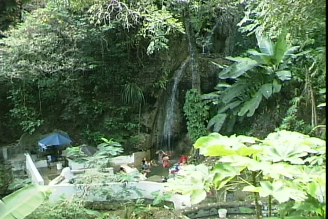 Falls Bathers-ws Video stock 817497