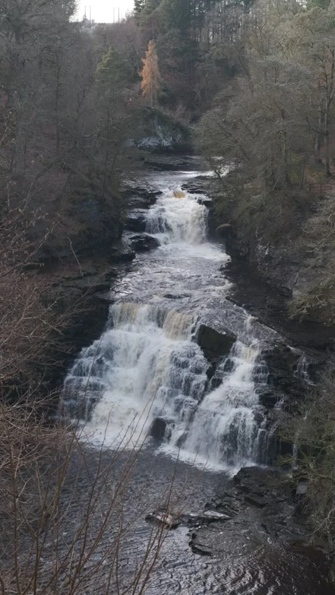 The falls of Clyde in winter Stock Footage 309623044