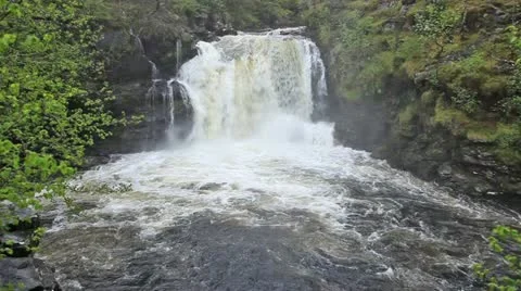 The Falls of Falloch in Scotland Stock Footage 11297777