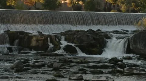 Falls with Goose 037399 Stock Footage 12170315
