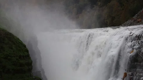 The Falls in Letchworth State Park, New York Stock Footage 163834163