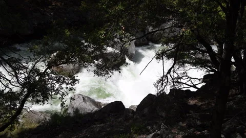 Falls at the Lower Falls trailhead in Yosemite National Park in California, USA Stock Footage 319511356