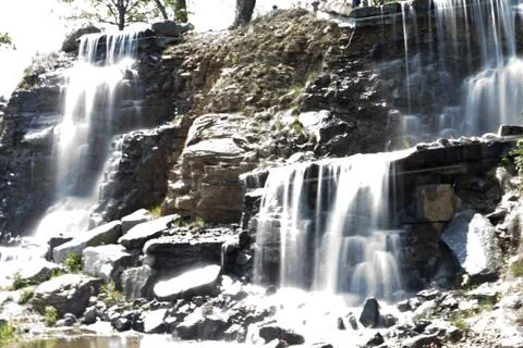 Falls in mountains Stock Photos