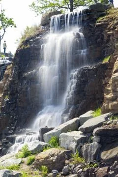 Falls in mountains Stock Photos