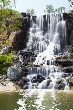 Falls in mountains Stock Photos