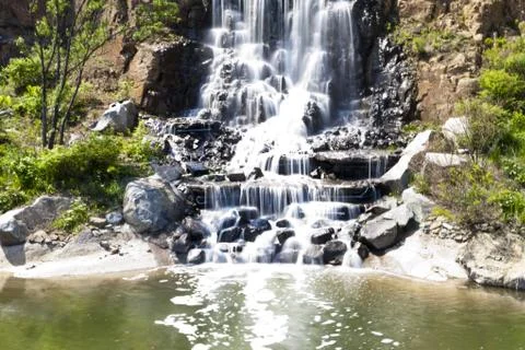 Falls in mountains Stock Photos