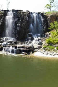 Falls in mountains Stock Photos