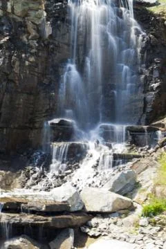 Falls in mountains Stock Photos