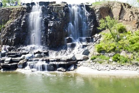 Falls in mountains Stock Photos