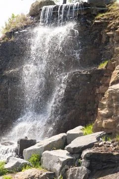 Falls in mountains Stock Photos