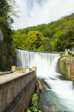 Falls in mountains 스톡 사진