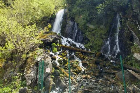 Falls in mountains Stock Photos