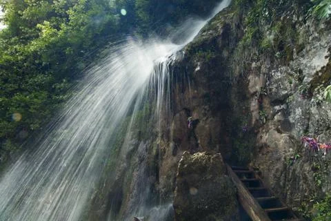 Falls in mountains Stock Photos