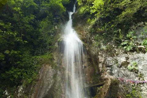 Falls in mountains 스톡 사진